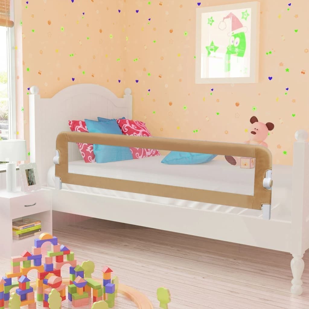 Maison Exclusive - Kleinkind-Bettschutzgitter Taupe 150x42 cm Polyester