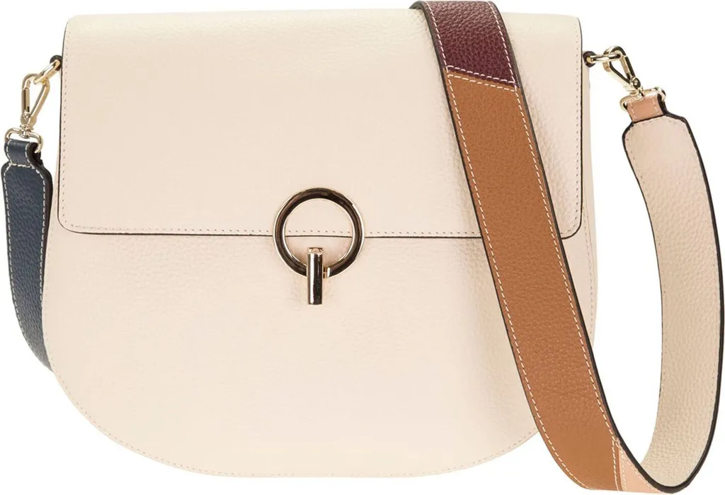 Sac Luna CINQUE en Cuir Véritable Blanc Cassé Finitions Premium