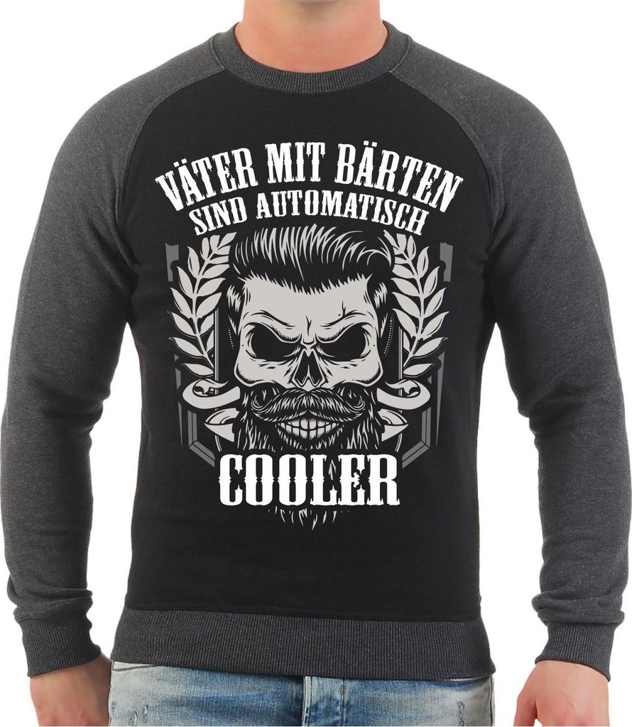 Herren Sweatshirt Väter mit Bärten sind automatisch viel COOLER