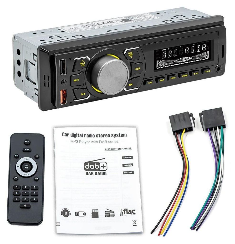 Autoradio 1 DIN DAB+ Digitalradio RDS FM AM mit Bluetooth Produktbild 