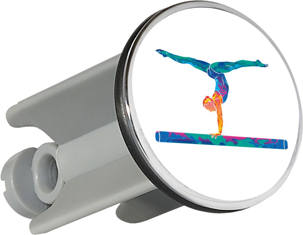 Huuraa Waschbeckenstöpsel Gymnastik Schwebebalken 4cm höhenverstellbar Abflussstopfen Geschenkidee