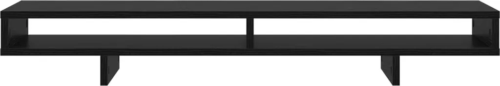 Support d'écran noir 100 x 27 x 15 cm en aggloméré robuste pour bureau - 4