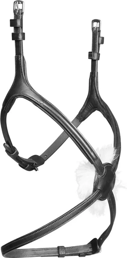 Muserolle Grackle Lusso Cuir Noir ER1853 avec Rembourrage Confort Full