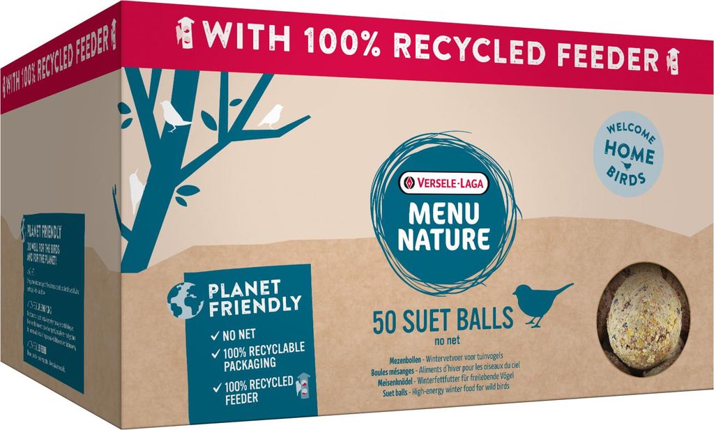 Menu Nature 50 Suet Balls - ohne Netz + Feeder - 4,5 kg