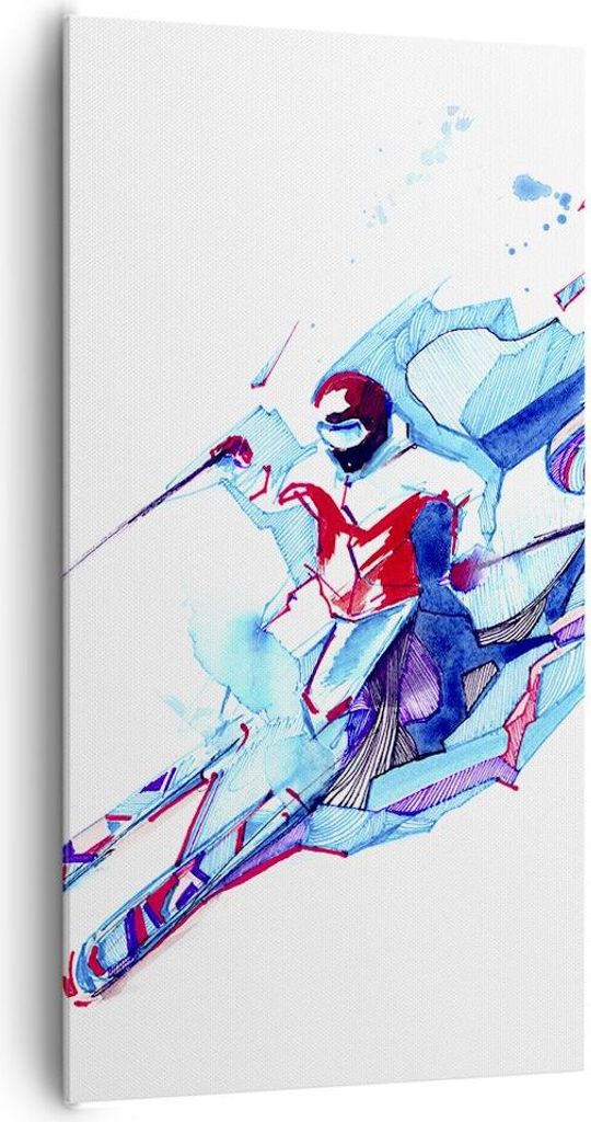 Bild auf Leinwand - Leinwandbild - Action Sport Aktivität - 65x120cm - Wand Bild - Wanddeko - Leinwanddruck - Bilder - Kunstdruck - Wanddekoration...