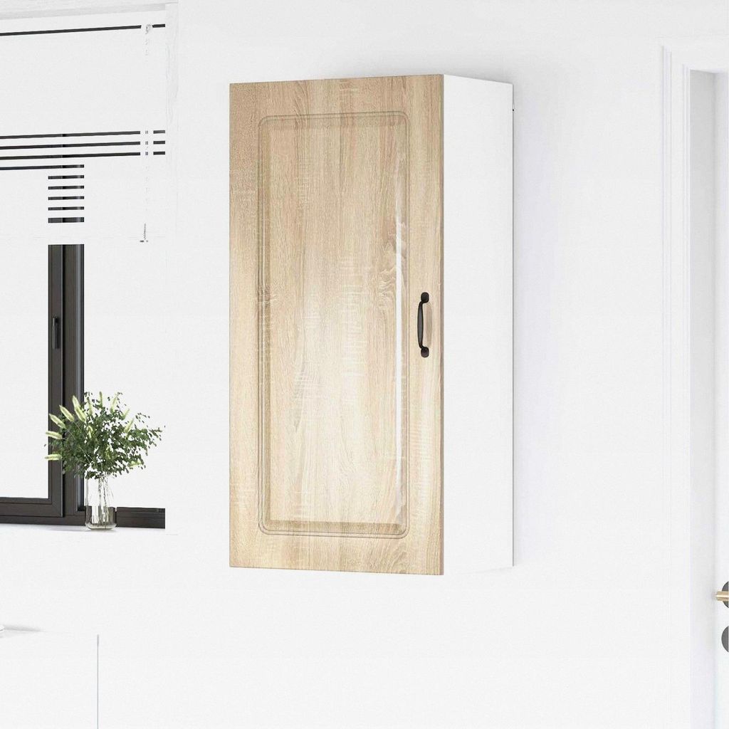 Küchenschrank mit Speicher Kalmar Sonoma-Eiche 50 x 31 x 100 cm Hängeschrank für Badezimmer Küche Wäscheraum