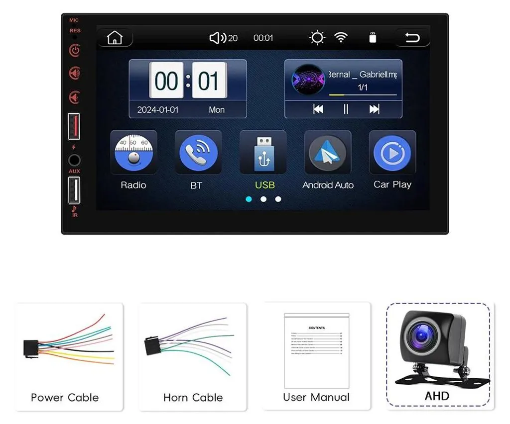 Autoradio 2-DIN sans fil : Dites Adieu aux Câbles avec CarPlay et AHD