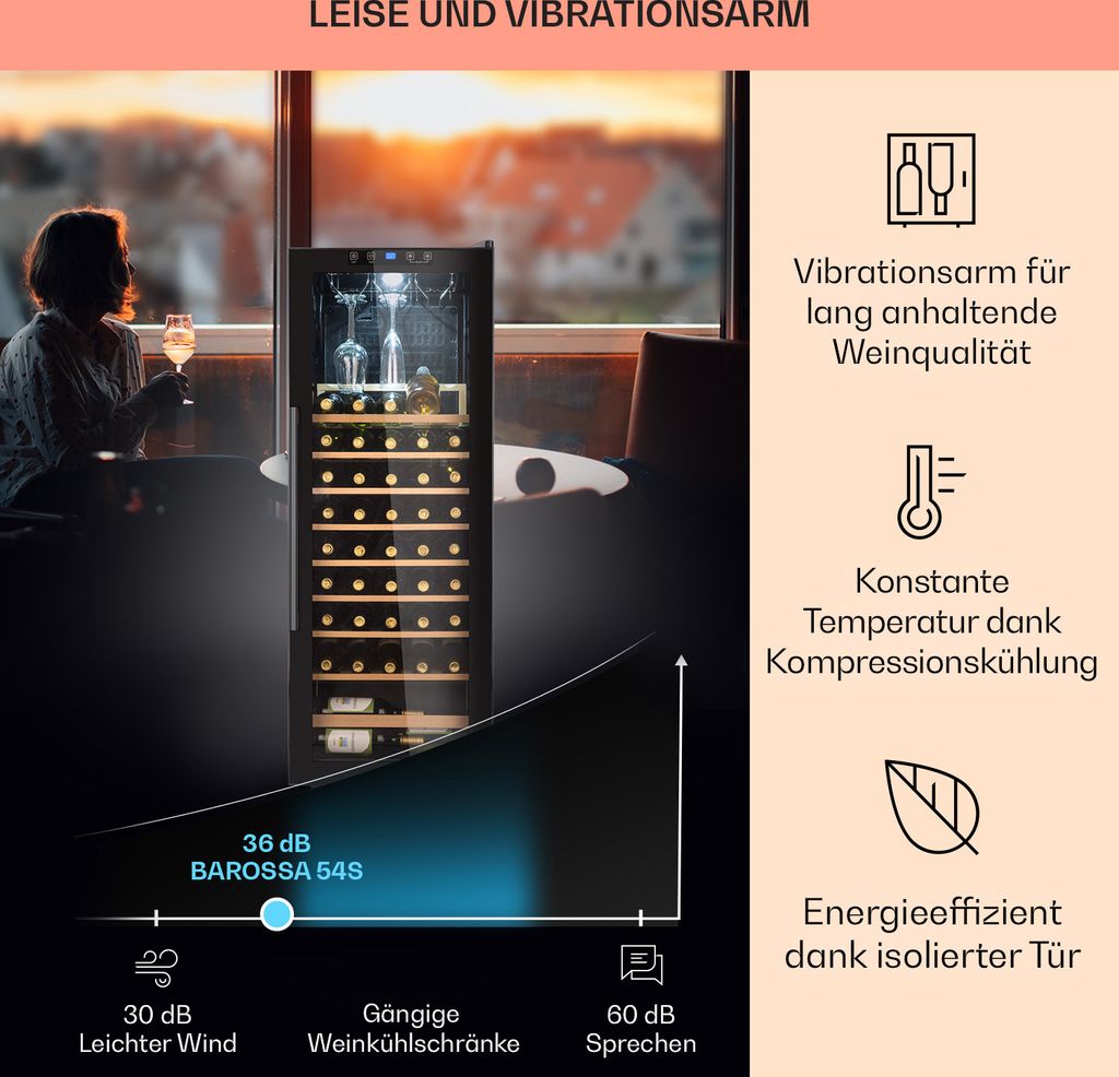 Klarstein Weinkühlschrank, Getränkekühlschrank Schmal, 1 Produktbild 4