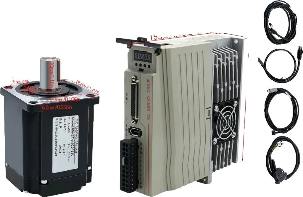 Kit Servomoteur CNC 400W 220V Idéal pour Machine Outil et Robotique