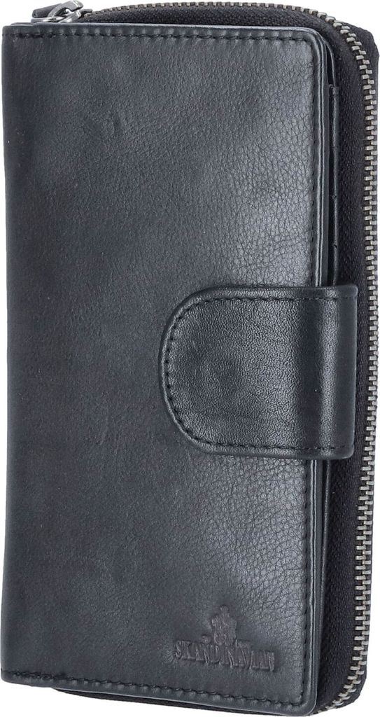 The Skandinavian Brand Damen Reißverschluss Börse Leder  Produktbild 