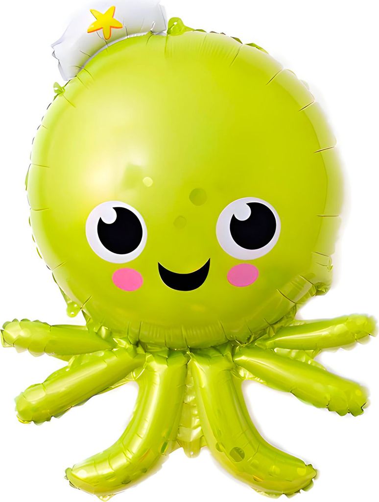Folienballon Tier, Oktopus grün ca. 84,5*59 cm Produktbild 