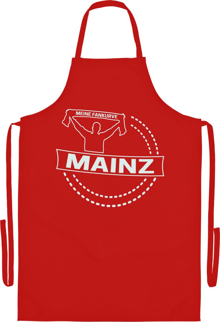 multifanshop Grillschürze - Mainz - Meine Fankurve, rot, Größe one size