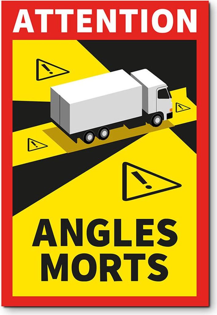 EDM Aufkleber Angles Morts Truck 3 Einheiten 17 x 25 cm