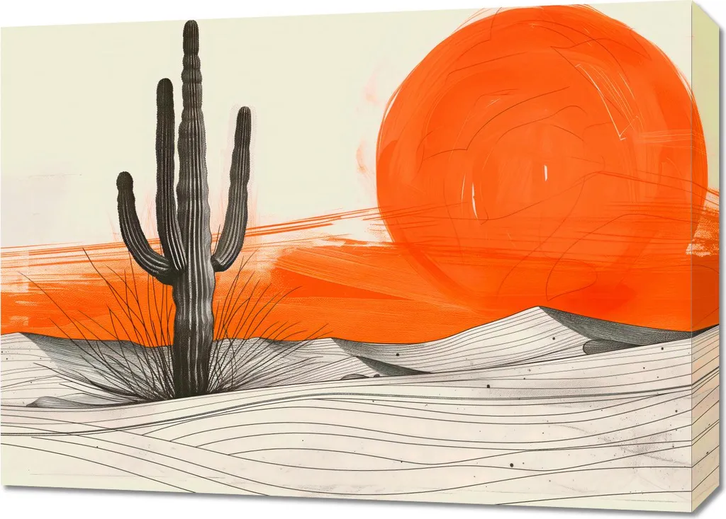Image Cactus Saguaro 70 x 50 cm Haute Définition - Finition Premium