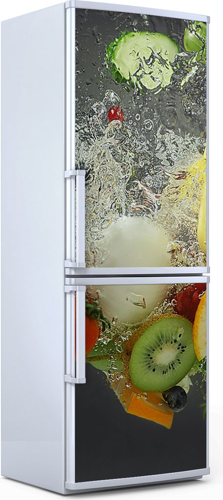 Magnete Dekorative - 60 cm x 180 cm - Küche Magnetmatte Kühlschrankmagnete - Gemüse Und Früchte Wasser