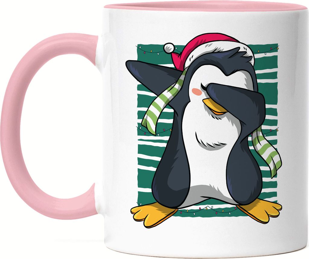 Pinguin Tasse Rosa Weihnachtstage Winter Schnee Merry Produktbild 