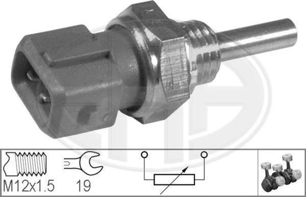 Sensore Temperatura Liquido ERA 330121 | Ricambio OE 13622242184 Alfa BMW
