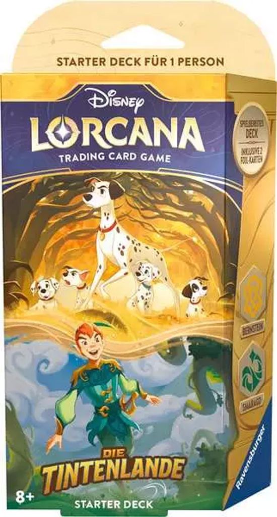 Ravensburger Verlag GmbH Disney Lorcana Trading Card Game: Die Tintenlande - Starter Deck Bernstein und Smaragd (Deutsch) 1