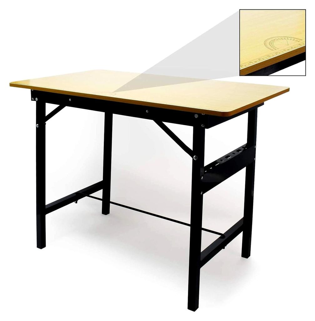 Klappbare Werkbank 100 x 60 x 76 cm, faltbarer Arbeitstisch, bis 150 kg belastbar, Werkstatteinrichtung aus Stahl und Holz
