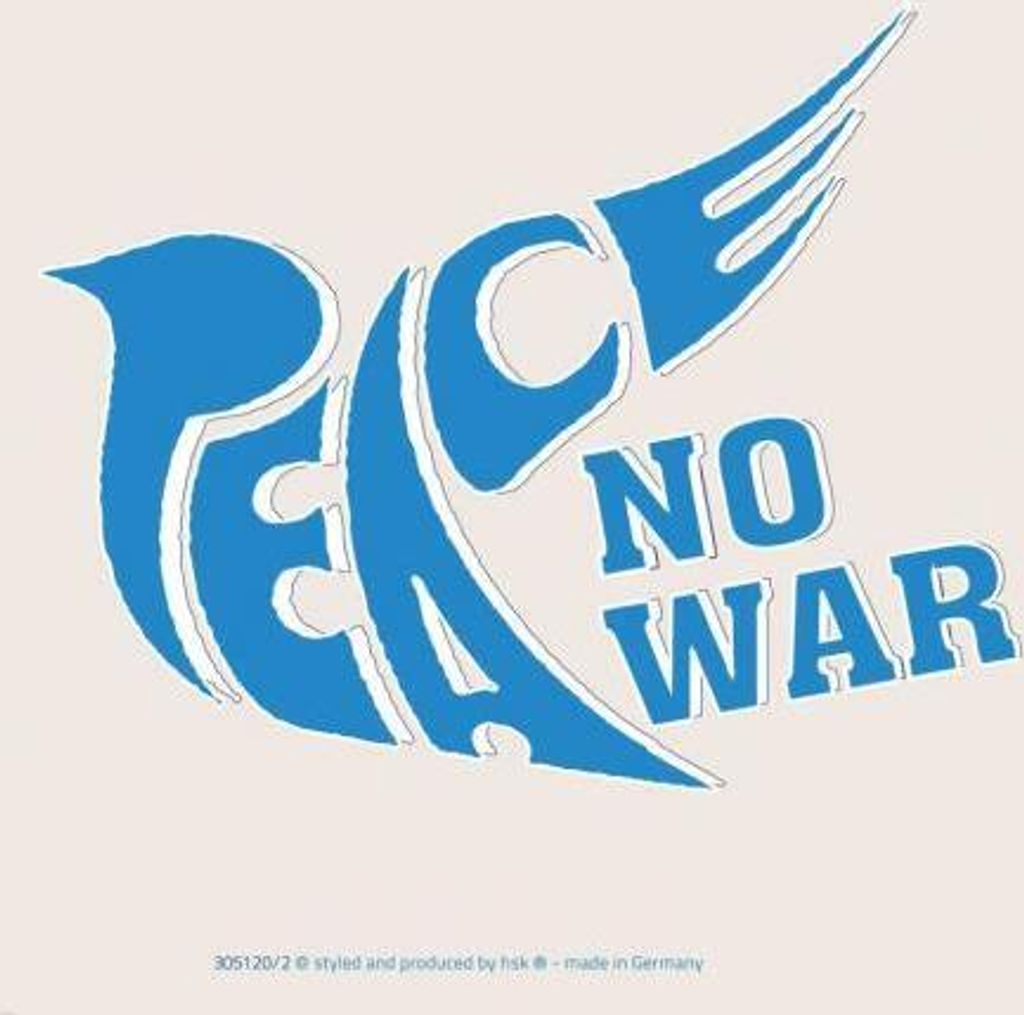 PVC-Aufkleber - PEACE NO WAR - Gr. 29 x 9cm - 305120/2