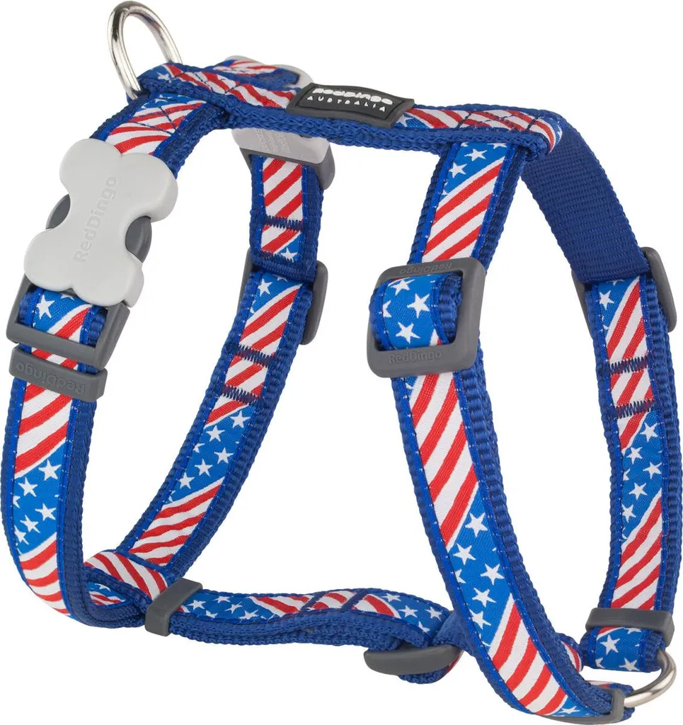 Pettorina Red Dingo Style US Flag | Sicurezza e Comfort per Cani