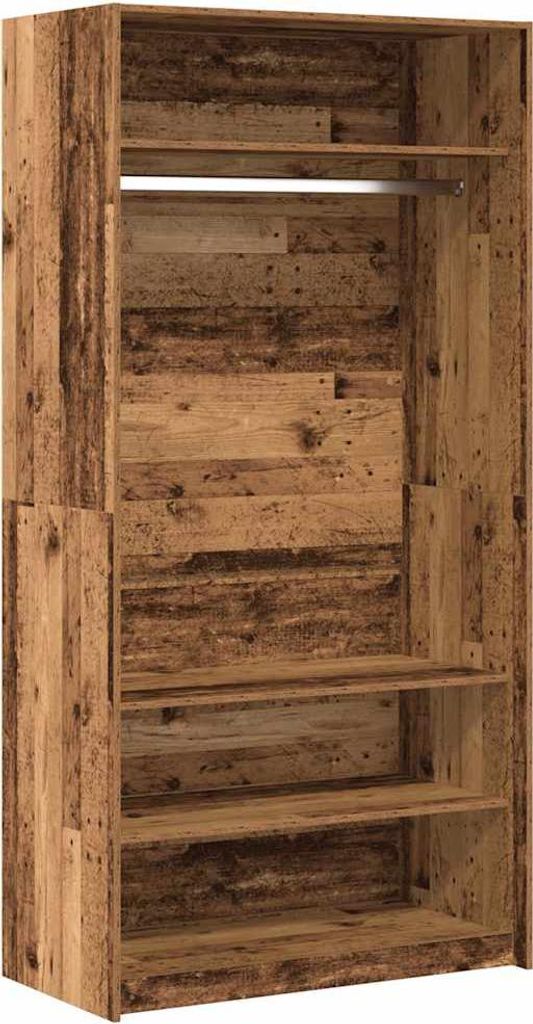 vidaXL Kleiderschrank Altholz-Optik 100x50x200 cm Holzwerkstoff