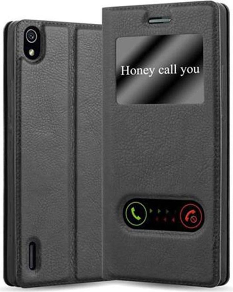 Cadorabo Schutzhülle für Huawei ASCEND P7 Hülle in Schwarz Produktbild 