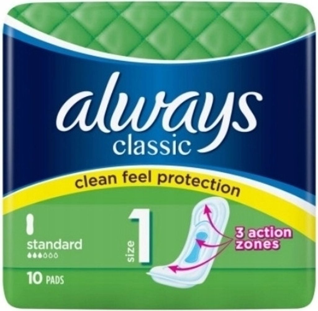 Always Classic Serviettes hygiéniques Standard 10 pièces Image du produit 