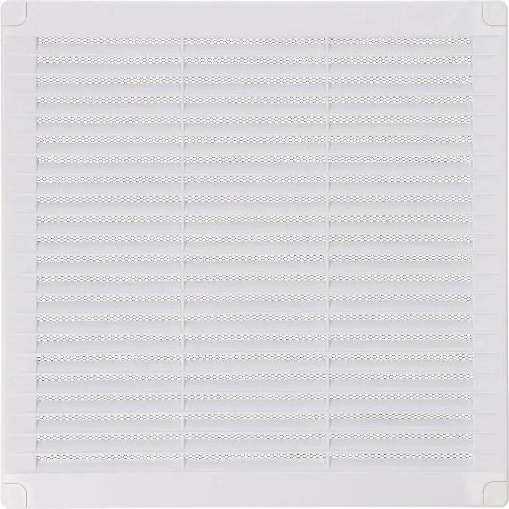 Edm Quadratisches Lüftungsgitter Mit Stopfen Und Moskitonetz Abs 250x250x7 Mm Durchsichtig Durchsichtig One Size