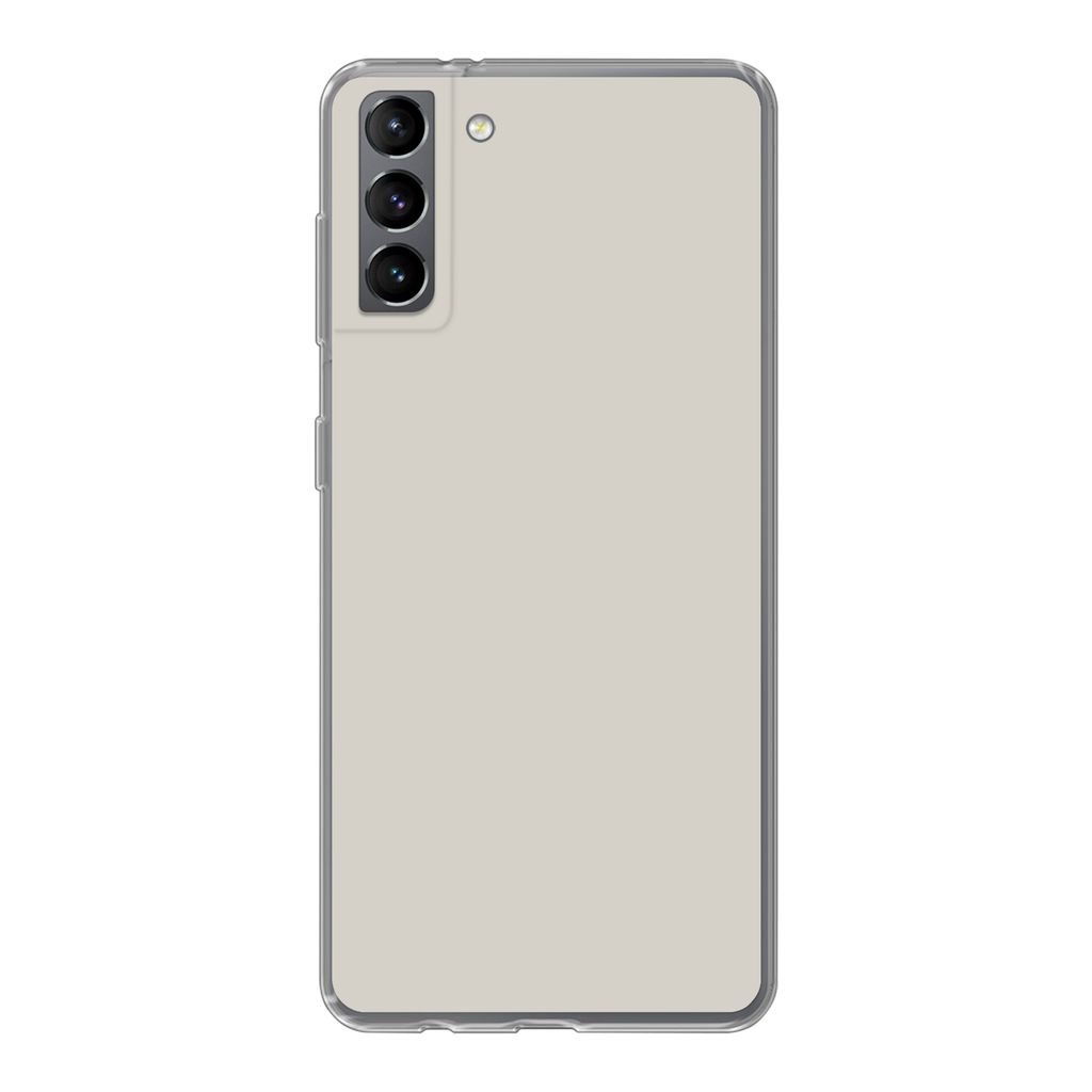 MuchoWow Handyhülle Schutzhülle Hülle für Samsung Galaxy S21 Plus Grau - Hell - Herbst Silikon Softcase Handy Hülle - Handy-Tasche