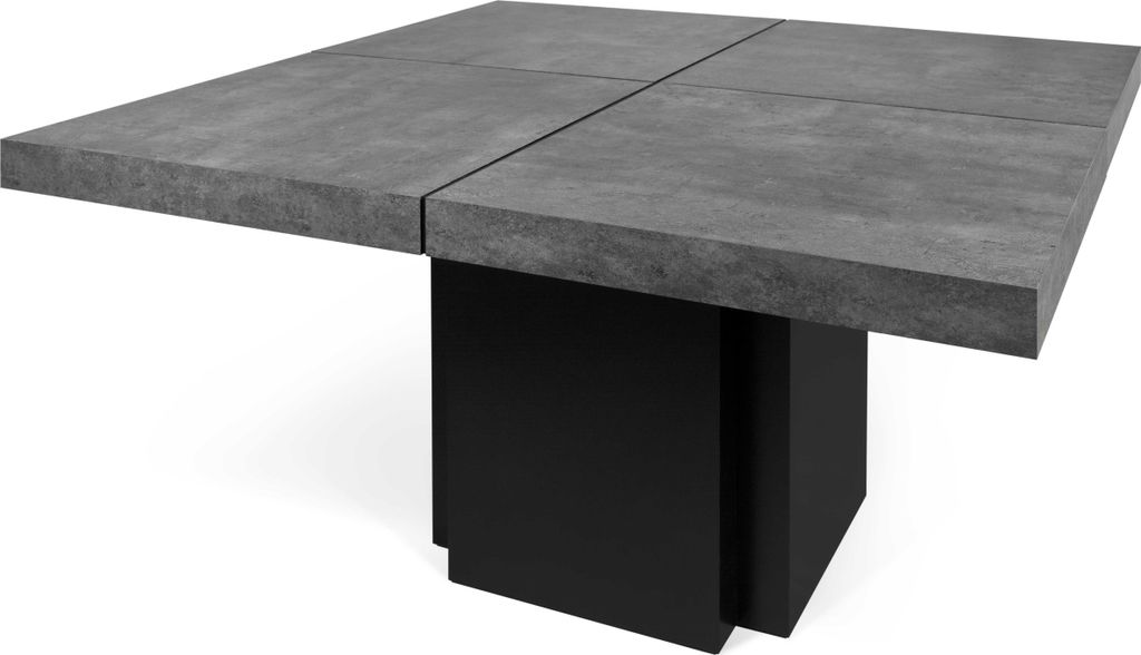 Esstisch Beton und Schwarz, 150 x 150 x 75 Produktbild 