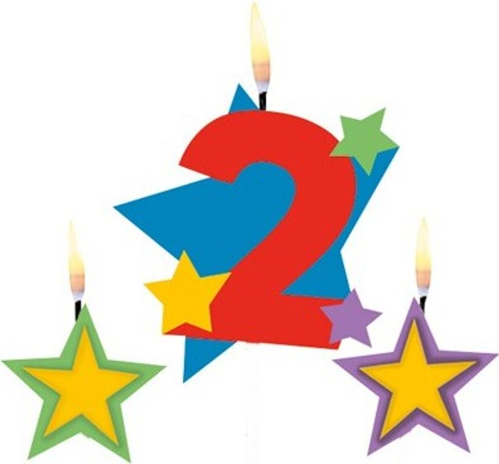 Stardust Zahlenkerze 2 Für Torten 3-Teilig