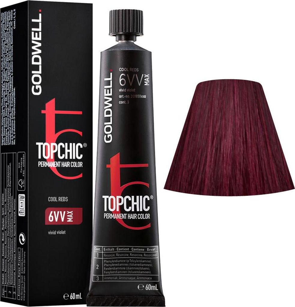 Goldwell Topchic Tube C6VV Max Vivid Violet 60ml  - colore Immagine del prodotto 