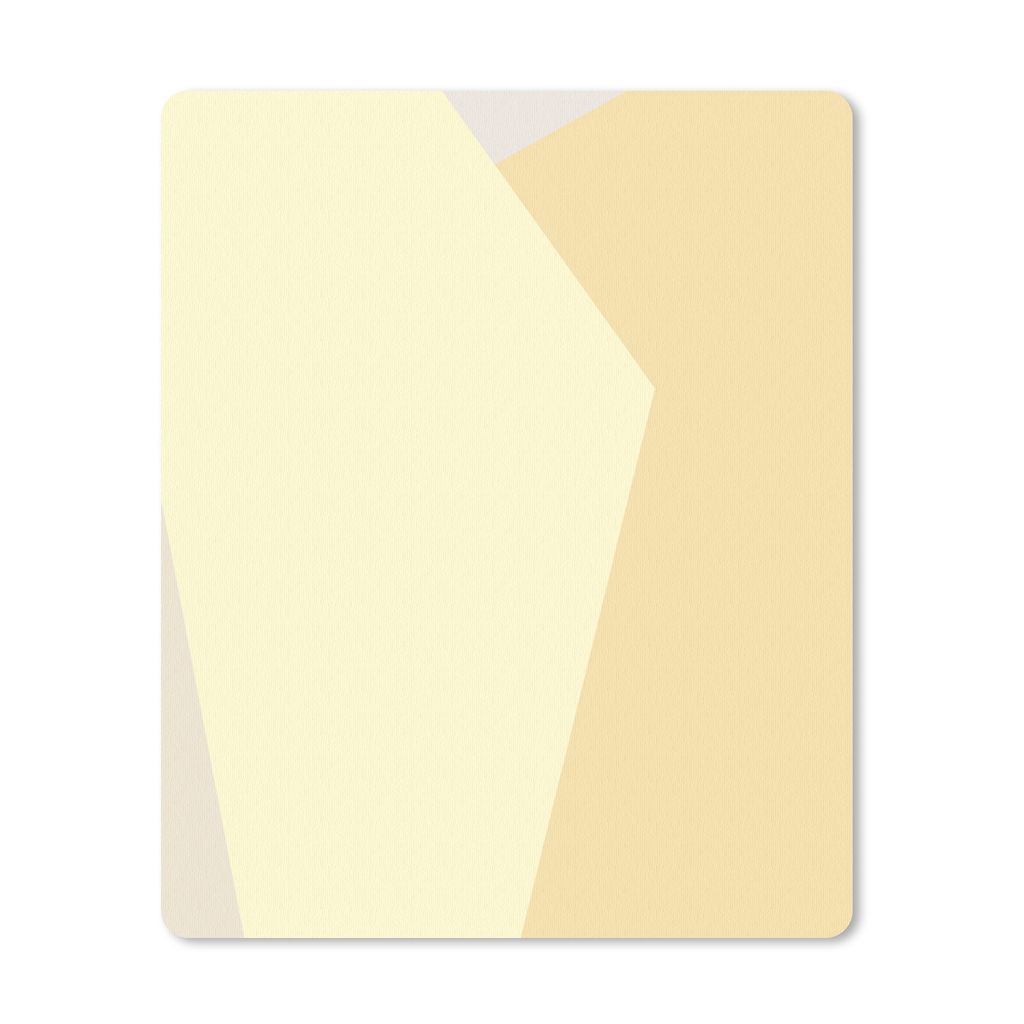 MuchoWow Mauspad Mousepad Gelb - Abstrakt - Formen 19x23 cm - Mousepads - Maus Mat - Pad - Mausunterlage - Mauspads - Spielen