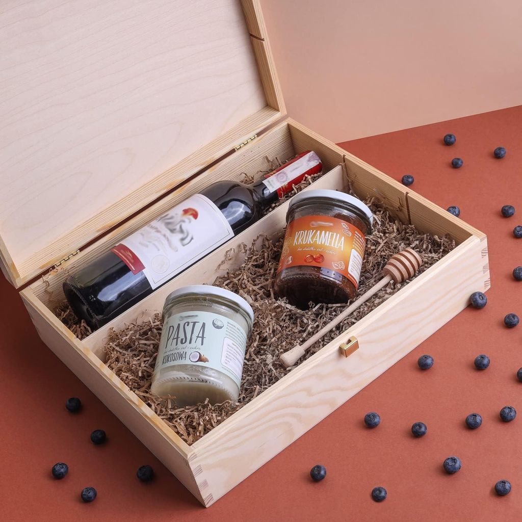 Creative Deco Scatola in Legno per Vino | Porta Bottiglie Immagine del prodotto 