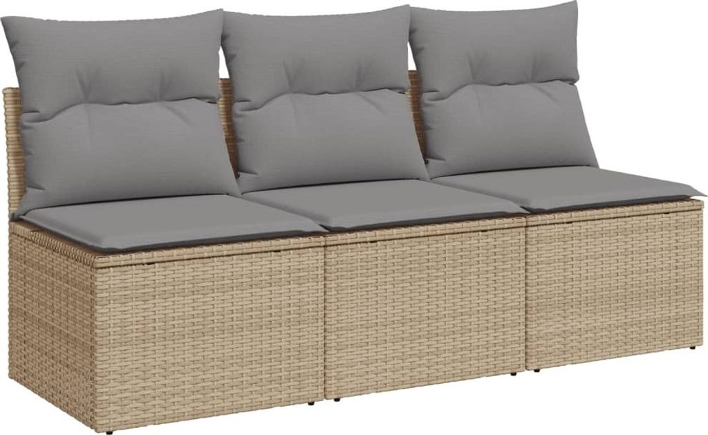 VidaXL 366104, 3 siedz., Jasny Szary, 110 kg, 1650 mm, 620 Zdjęcie produktu 