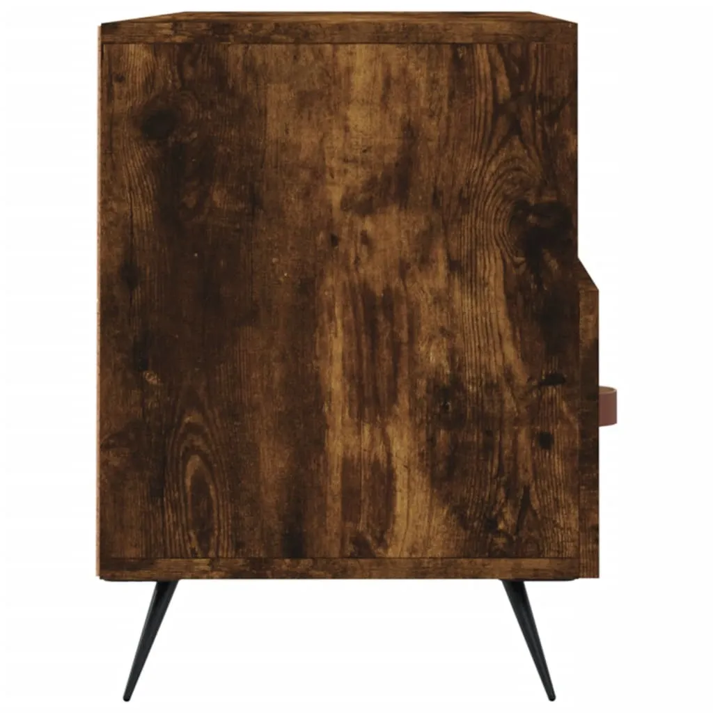Porta TV Rovere Fumo 102x36x50 cm | Mobile Legno con Ripiani - 7