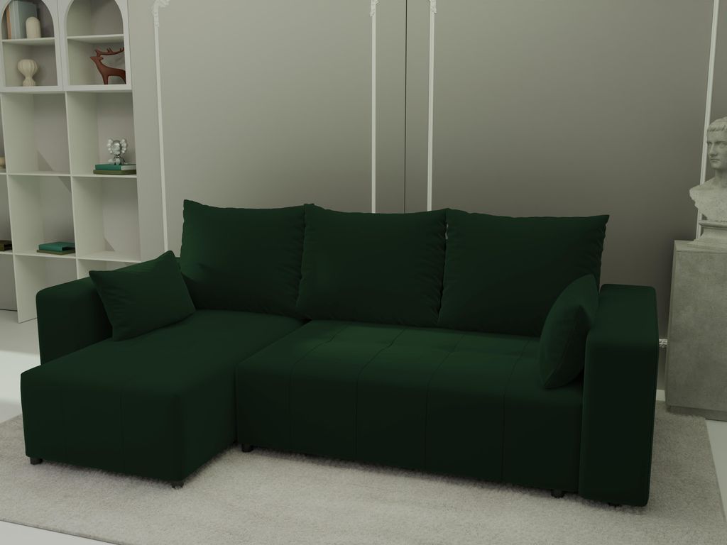 4ALL HOME Ecksofa mit Schlaffunktion Tico 246x145 cm - Couch - Sofa mit Bettkasten - Eckcouch - L-Form - Schlaffsofa - Schlafsofa mit Bettkasten - ...