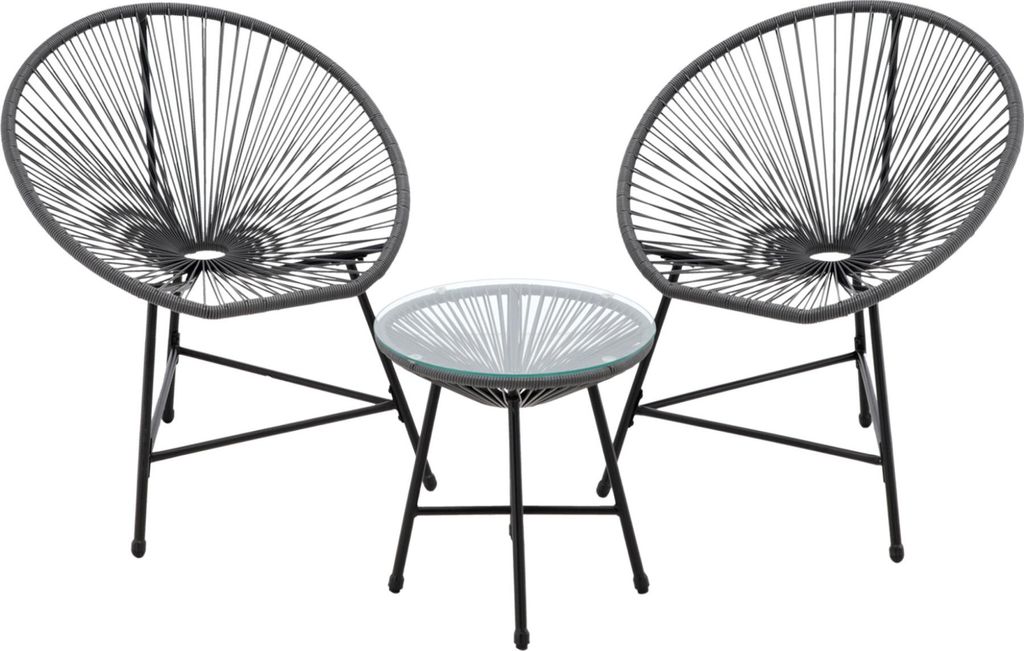 Aga Gartenmöbel-Set Grau
