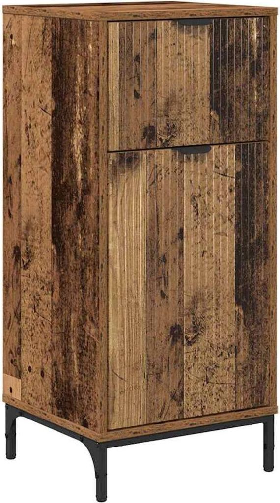 Badezimmerschrank mit Schubladen Altholz 39,5 x 36 x 88 cm