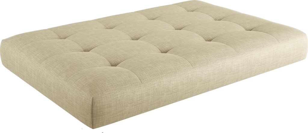 sunnypillow Palettenkissen Verona gesteppt Sitzkissen 120x60x15cm Ecru
