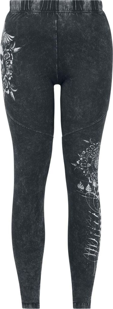 Rock Rebel by EMP Damen graue Leggings mit Print M