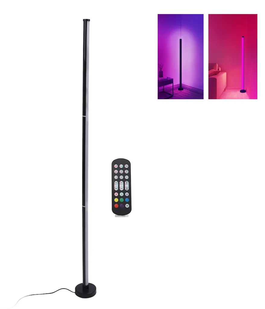 Éclairage d'angle LED pour chambre et salon avec effet multicolore RGB