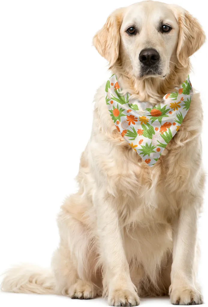 ABAKUHAUS Bandana Cani Desert Plantation 40x40cm | Accessorio Pet Premium