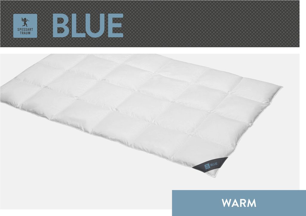 Spessarttraum Bettdecke Daunendecke Blue 155 x 220 cm Warm
