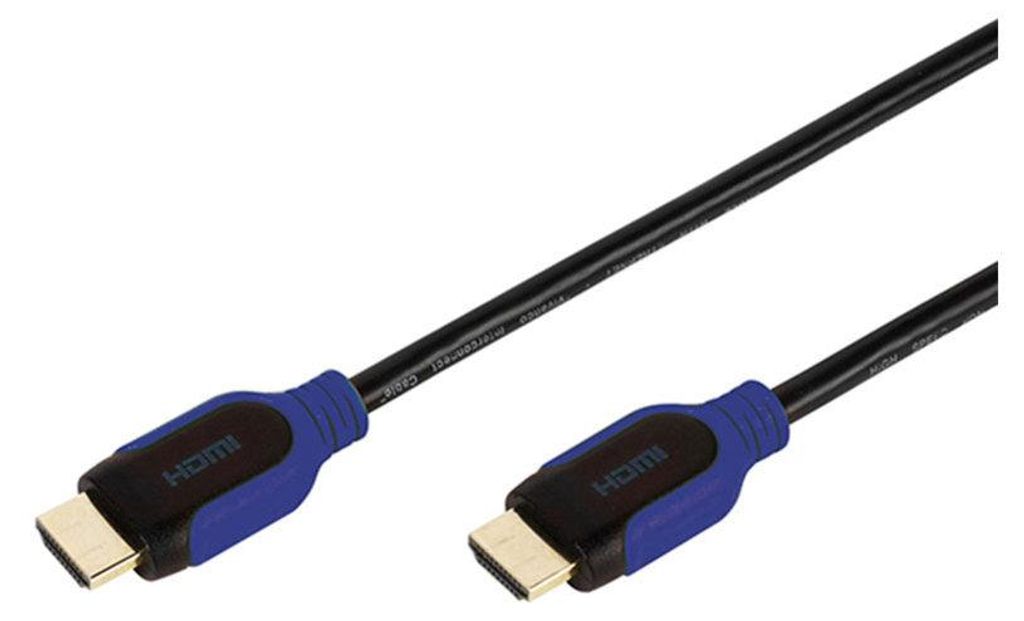 High Speed HDMI Kabel mit Ethernet, 5m blau (42964)