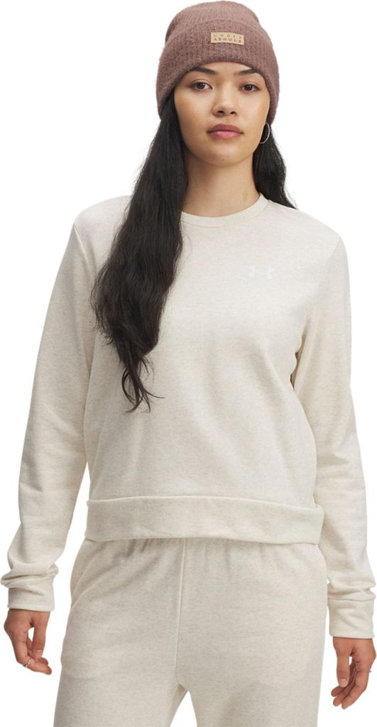 Under Armour Ua Rival Terry Crew 783 Oatmeal Light Heather 783 Oatmeal Light Heather S