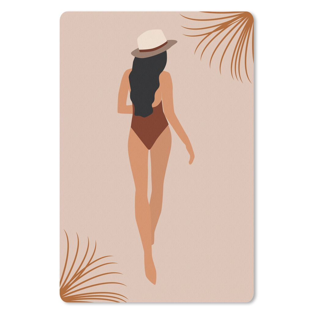 MuchoWow Mauspad Mousepad Sommer - Blätter - Pastell 40x60 cm - Mousepads - Maus Mat - Pad - Mausunterlage - Schreibtisch Accesoire