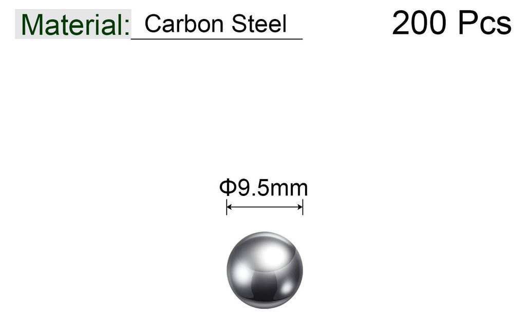 200 Stš¹ck 9.5mm Kohlenstoff Stahl Lagerung Kugeln Pr?zision Poliert