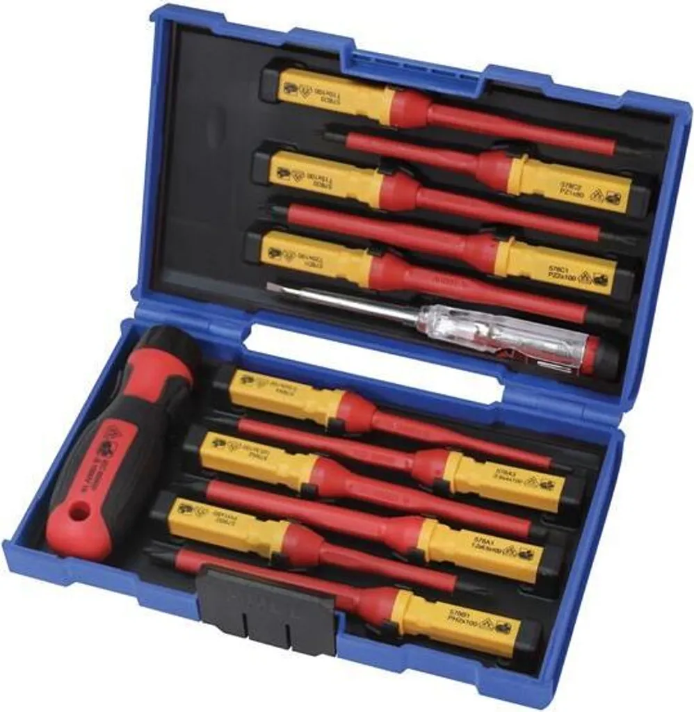 Jeu de tournevis VDE interchangeable 13 pièces : Sécurité et gain de place